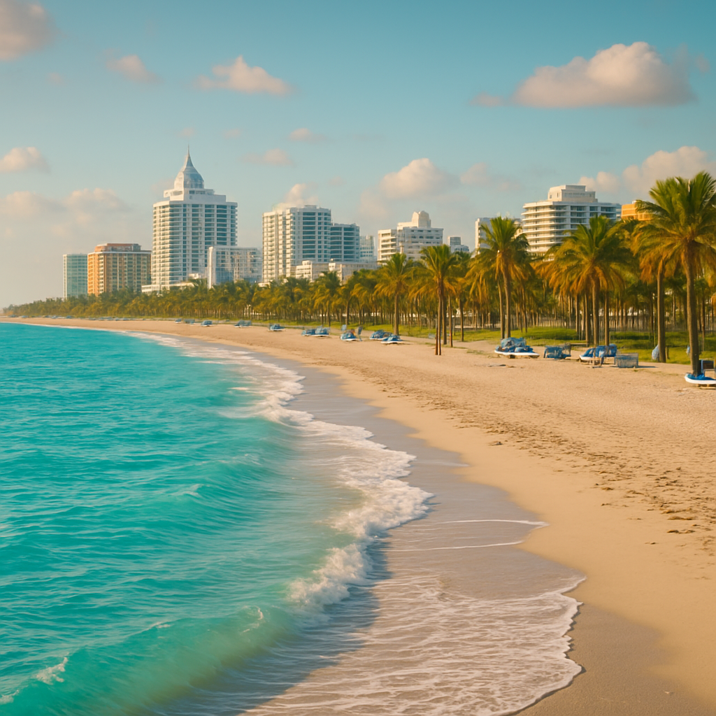 12th Street Beach on a Saturday Morning — Miami, United States