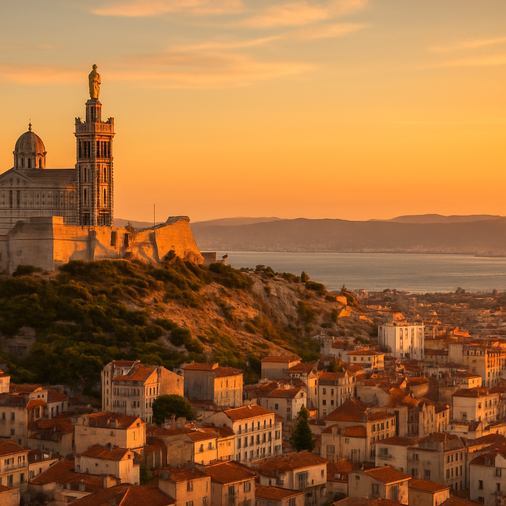 La Bonne Mère at Dusk — Marseille, France