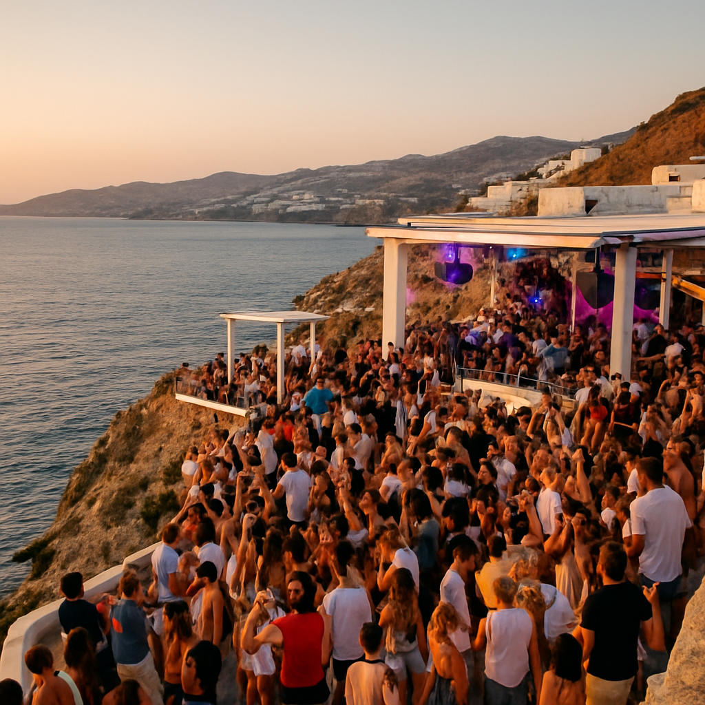 Cavo Paradiso at 2am — Mykonos, Greece