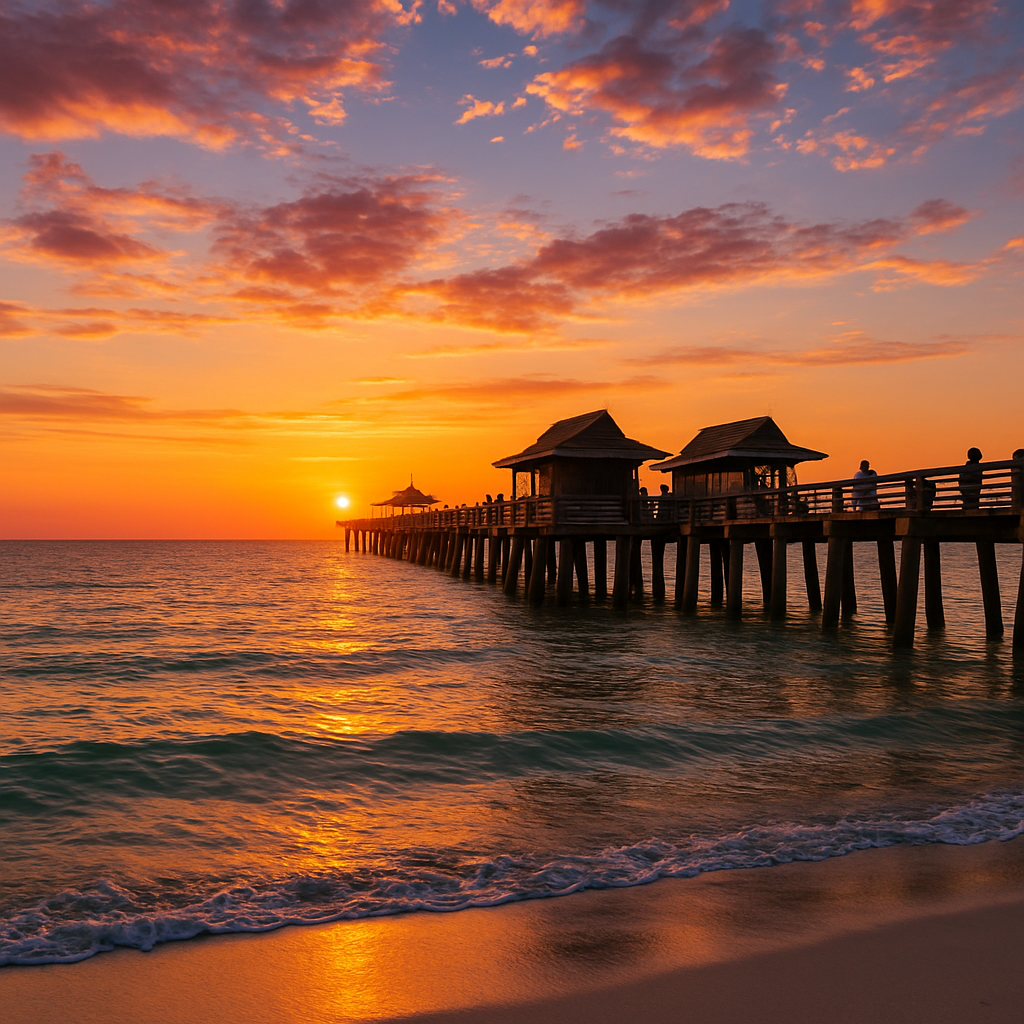 Sunset at Naples Pier — Naples/Marco Island, United States