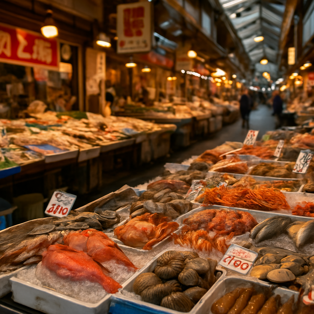 Standing Sushi at Kuromon Ichiba Market — Osaka, Japan