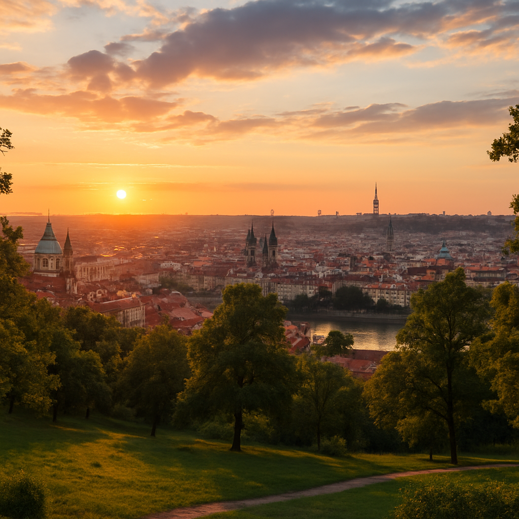 Riegrovy Sady at Golden Hour — Prague, Czech Republic