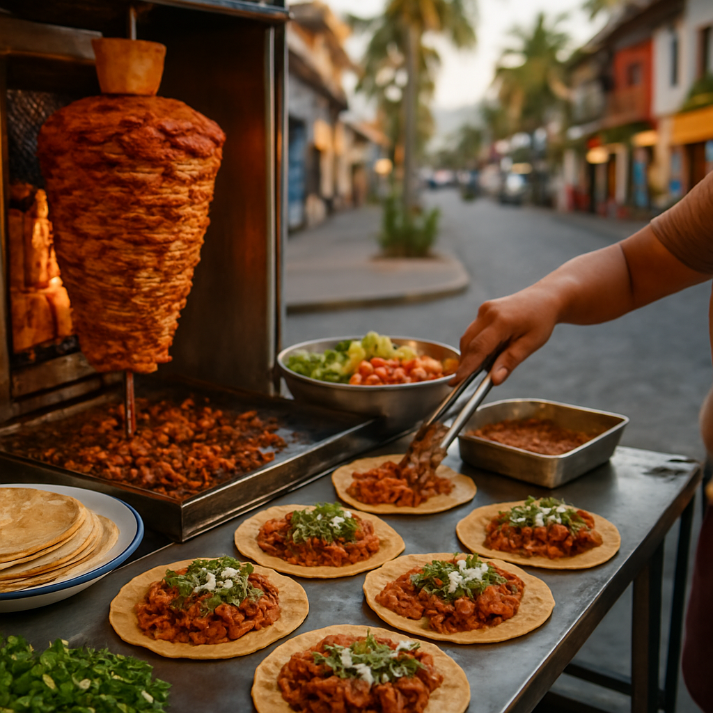 Tacos de Marlin at Midnight on Olas Altas — Puerto Vallarta, Mexico