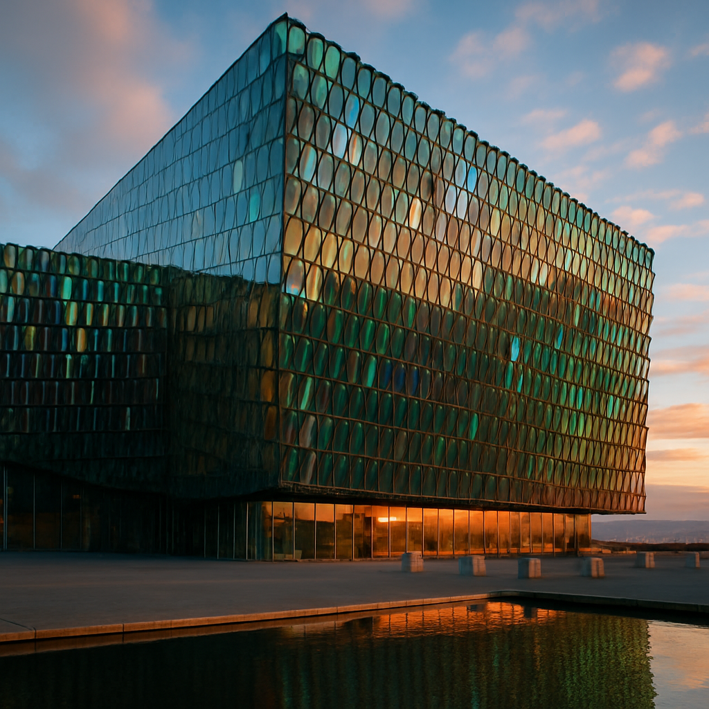 Harpa Concert Hall at Golden Hour — Reykjavik, Iceland