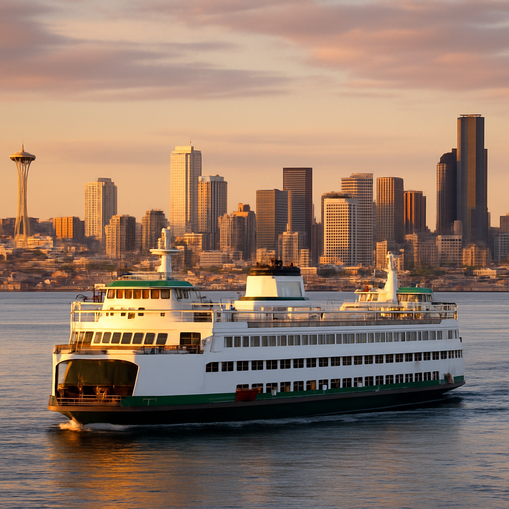 Ferry Across Elliott Bay — Seattle, United States