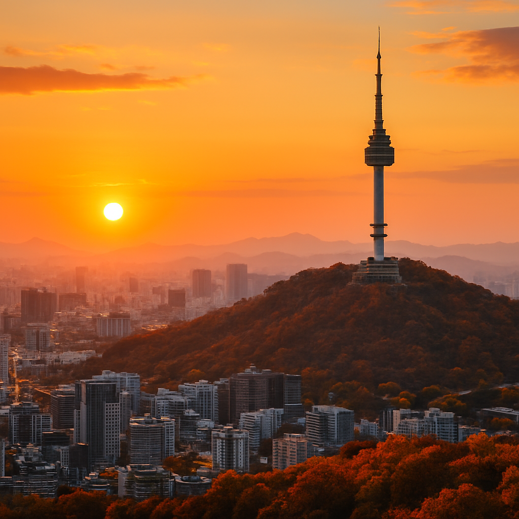 Namsan Tower at Dusk — Seoul, South Korea