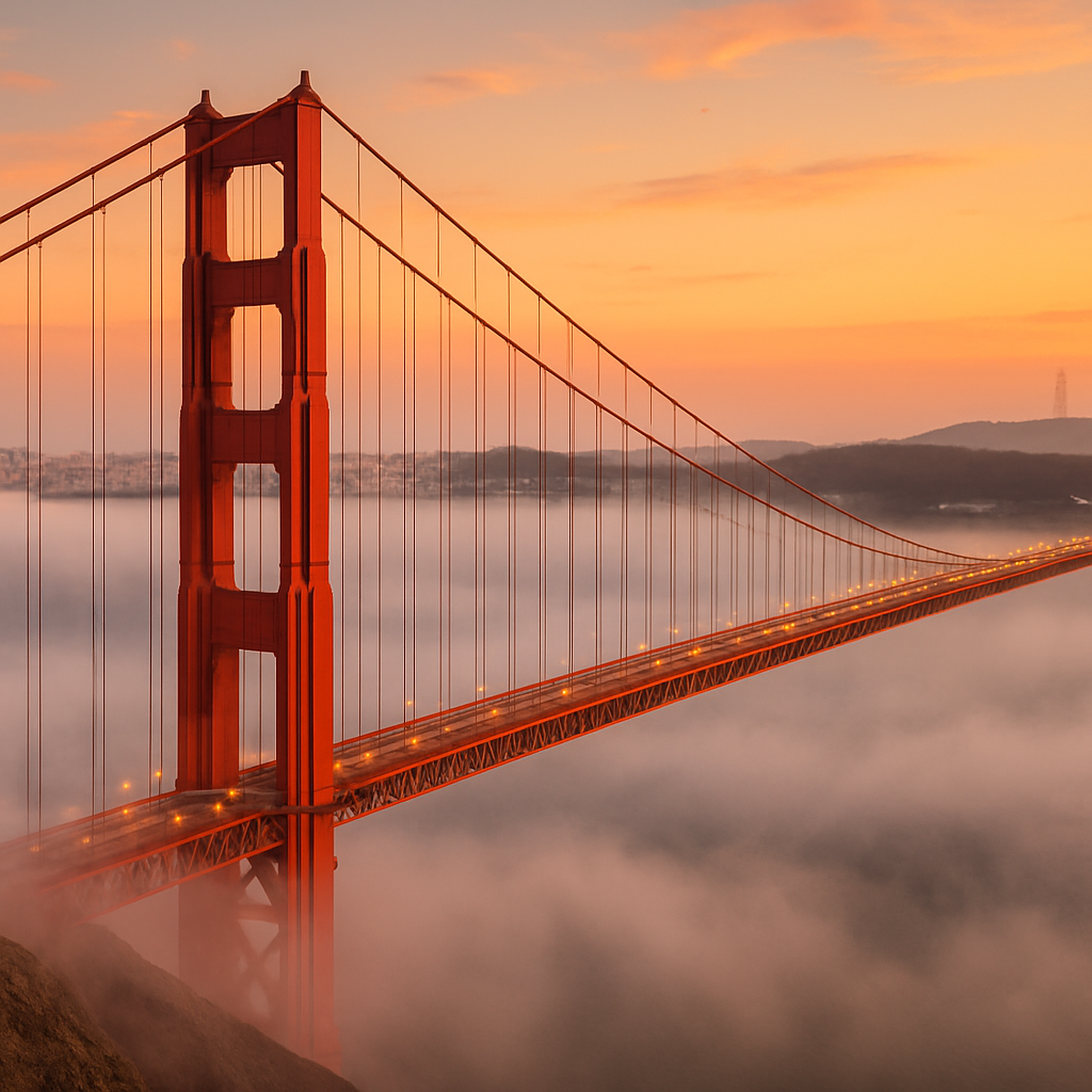 Golden Gate Bridge Walk at Sunset — San Francisco, United States