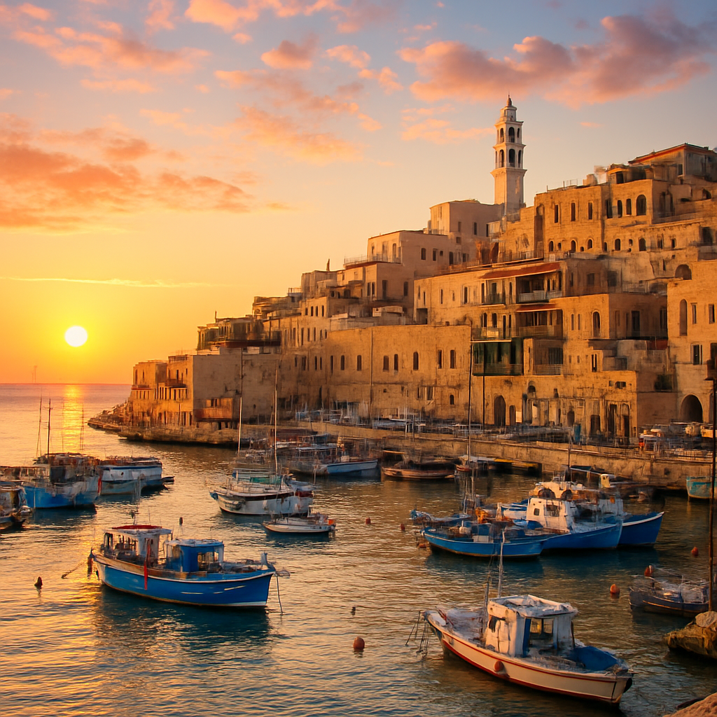 Sunset from Jaffa Port — Tel Aviv, Israel